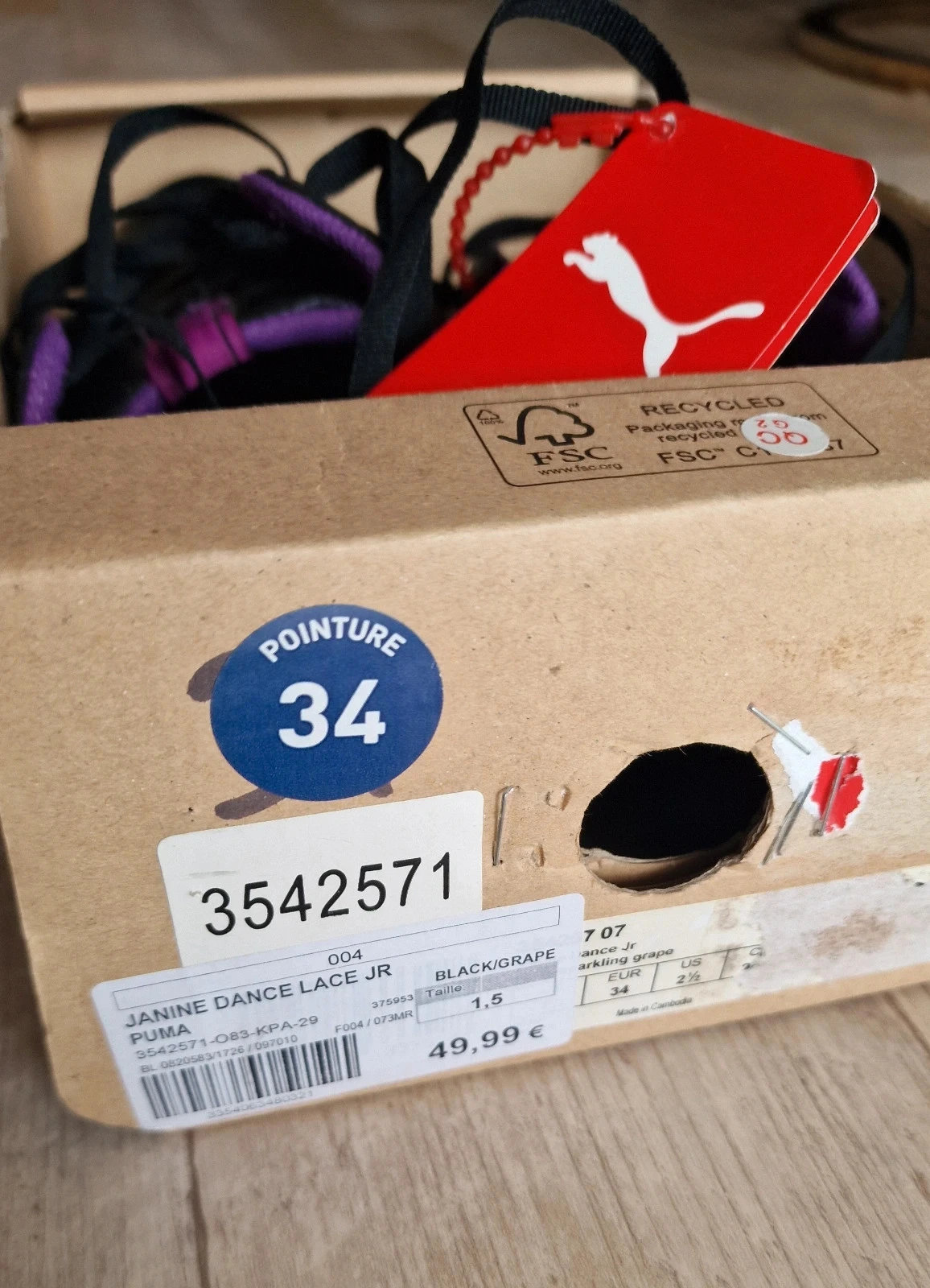 Baskets Puma 34 fille – neuves avec étiquette – école / sport
(Voir photos) – photo 17
